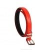 Swan Collection Girls, Women Casual, Formal, Evening Silver, Red Artificial Leather Belt(Silver & Red 12)